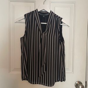 White House | Black Market Tie Front Blouse